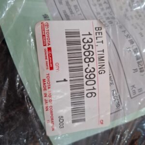 Toyota Genuine 13568-39016 timing belt package Made in Japan with belt marked 13568-30011 and 97R25