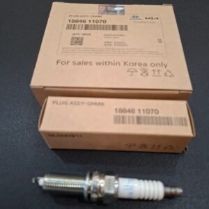 Hyundai Kia Genuine 18846-11070 SILZKR7B11 spark plug with individual box and four-piece outer carton